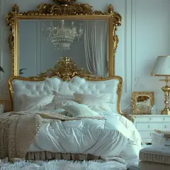 Biało-złota sypialnia: Luksus i elegancja w jednym