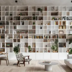 Aranżacja salonu z regałem: 10 inspiracji na wnętrze