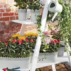 Prosty sposób jak zrobić kwietnik z drabiny w 5 krokach: instrukcja DIY