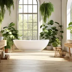 Łazienka biało drewniana: Nowoczesny i przytulny design