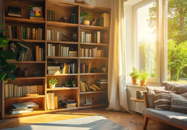 Biblioteczki do salonu: Przegląd 15 stylowych rozwiązań