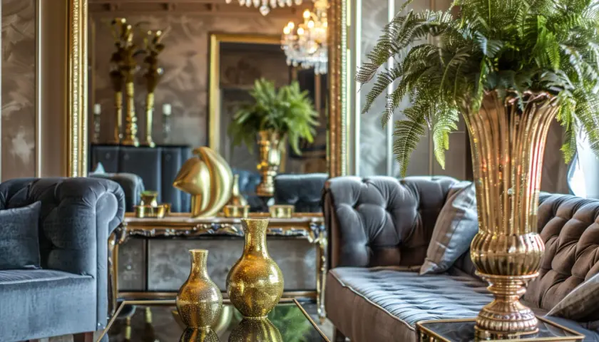 Ozdoby do domu w stylu glamour: 9 luksusowych dodatków