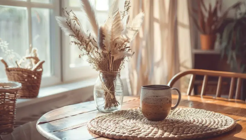 Codzienna dekoracja stołu w salonie: Inspiracje w stylu boho