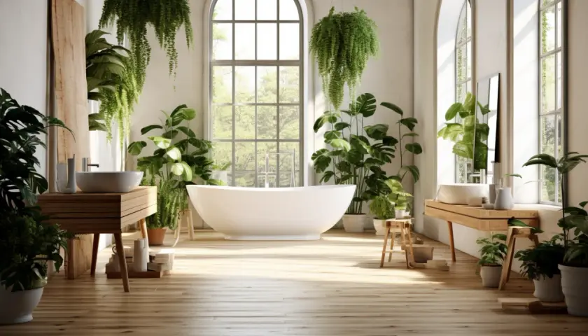 Łazienka biało drewniana: Nowoczesny i przytulny design